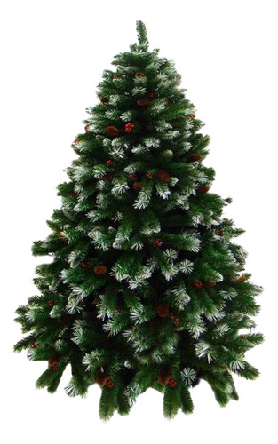 Árvore Nevada Cereja Pinha 1,80 Cm 838 Galhos Natal