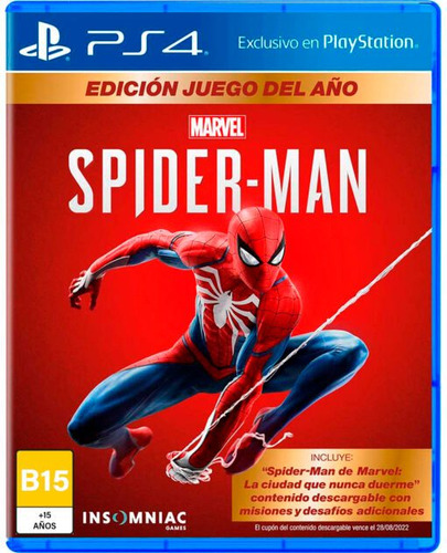 Spiderman Game Of The Year Edition Ps4