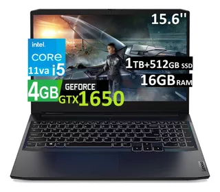 Lenovo Ideapad 3i 15' Ci5-10300h 16gb 1tb+500ssd Gtx1650 4gb