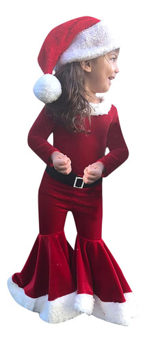 Disfraz De Niña Noel Navideño Para Niña Talla (s) 3-4 Años-r