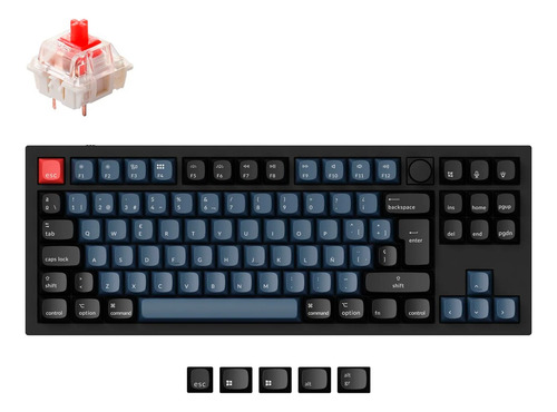 Teclado Mecánico Keychron Q3 Knob Esp Rgb Sw/ Red Color del teclado Negro Idioma Español España