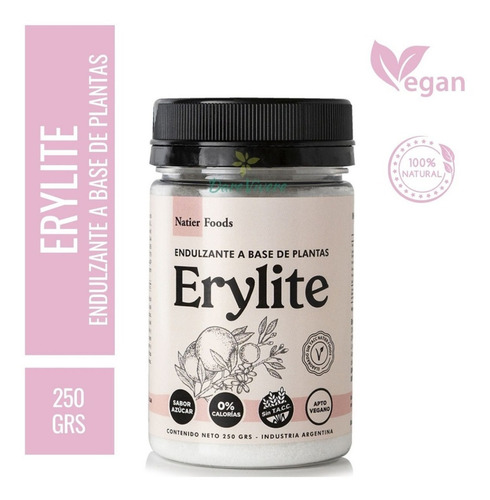 Pack X 3 Erylite Eritritol Natier 250gr Diabeticos-vegano