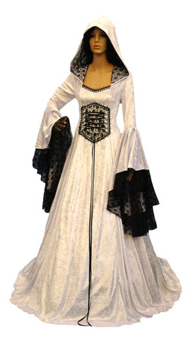 Cosplay De Monja Medieval Vintage Vestido Disfraz Halloween