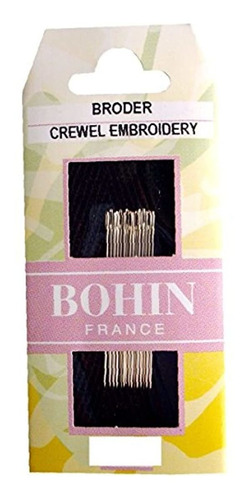 Bohin Crewel Bordado Agujas, Tamaño 9, 15-pack