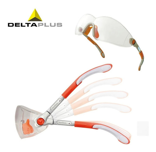 Imagen 3 de 8 de Anteojos Lentes Seguridad Protectores Deltaplus Vulcano 2