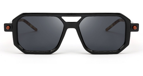 Gafas De Sol Feisedy Vintage De Los Años 70 Con Marco Clásic Lente Black Frame & Grey Lens Diseño Ocean