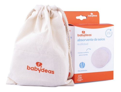 Kit Com 6 Absorventes Reutilizáveis Para Seios Babydeas ®