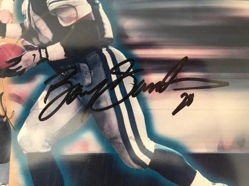 Autografo De Brett Favre Y Barry Sanders Foto Autografiada (Usado)