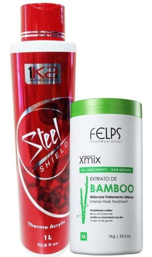 Selagem Térmica + Creme Tratamento Extrato De Bamboo 1kg