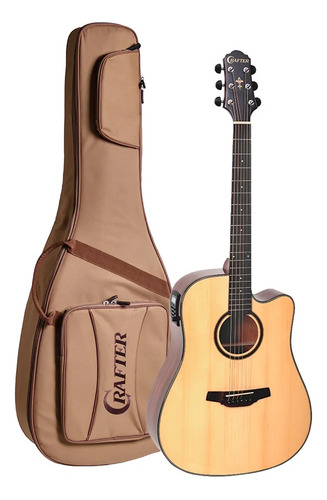 Violao Folk Elétrico Cutaway Gold Gloss Hd250ce Bag Crafter