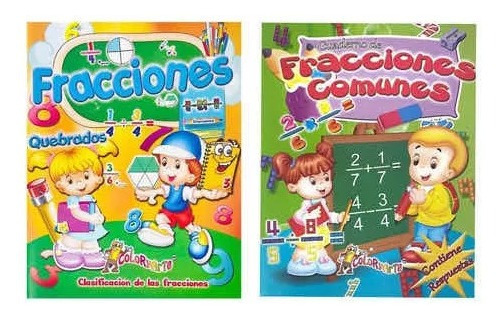 Set 2 Libros Fracciones - Infantil Didáctico