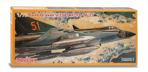 Modelex 1/72 Saab Draken J-35f/rf-35/tf-35 Ind.arg. Devoto