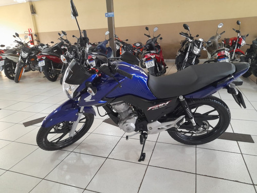 Imagem 4 de 10 de Honda Cg Fan 160 Azul 2022