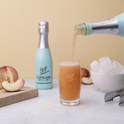 Pack De 4 Vino Espumoso Cipriani Bellini Con Jugo De Melocot