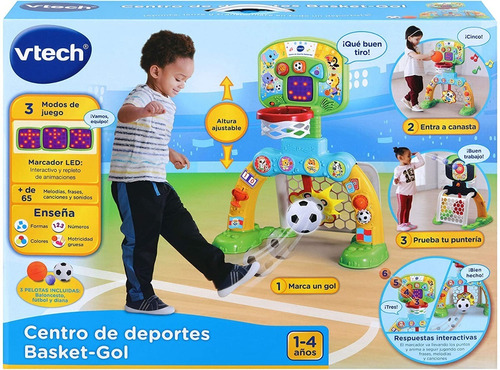 Vtech Centro D Deportes Basket-gol Portería-canasta-puntería