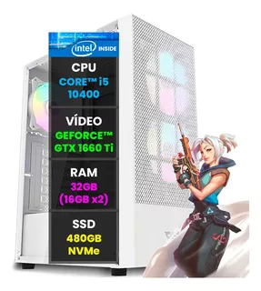 Pc Gamer Computador Intel Core I5 32gb Gtx 1660ti Ssd 480gb