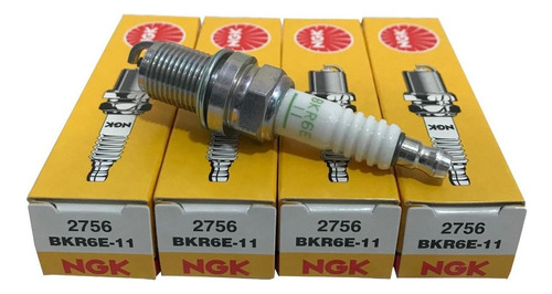 Kit X4 Bujias Bkr6e-11 Ngk