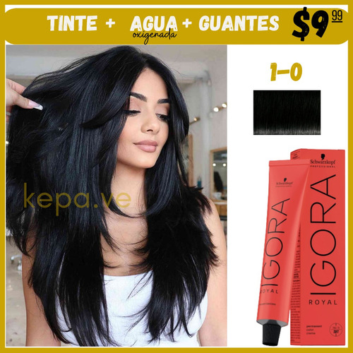 Promo Tinte Igora 1-0 Negro. Tintura Para El Cabello