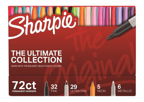 Imagen 1 de 4 de Set Marcadores Sharpie Colección X 72 - Arte - Fibra