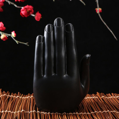 Qyq Buda Negro Sentado Estatua Tíbet Budista Escultura