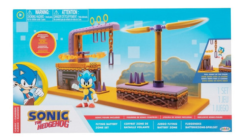 Sonic Set Zona Bateria Voladora + Figura The Hedgehog 2 Ed