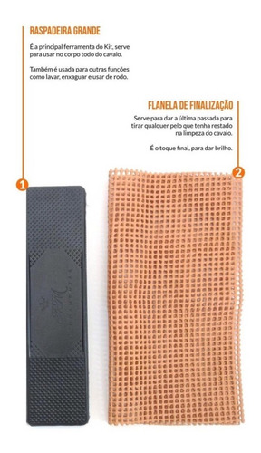 Imagem 4 de 6 de Kit Raspadeira Multiuso Para Cavalos Equinos E Bovinos Am F