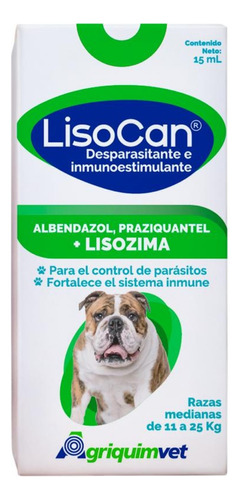 Lisocan 10ml 11 A 25kg Desparasitante Suspensión Para Perros