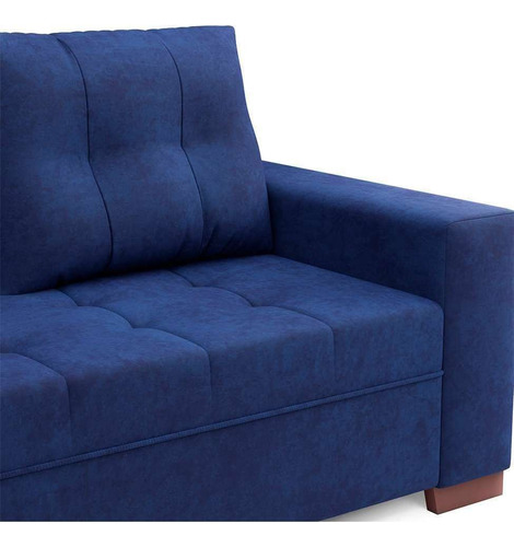 Sofá De Canto 6 Lugares Gávea Suede Azul