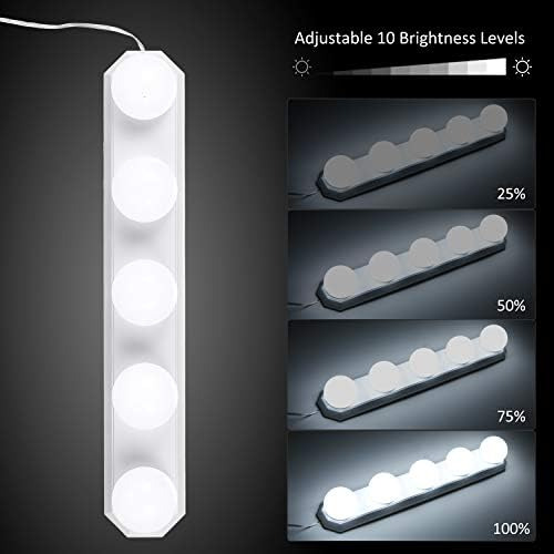Tomshine Led Vanity Para Espejo 5 Bombillas 3 Modos De Color