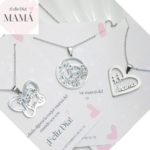 Cadenita Con Dije Para Mamá - Acero Quirúrgico Regalo Joyas