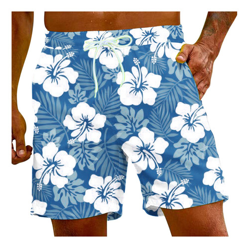 Pantalones Cortos Informales De Playa Con Estampado Especial