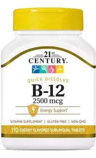 21st Century | Vitamin B-12 I 2500mcg I 110 Comps Sublingual