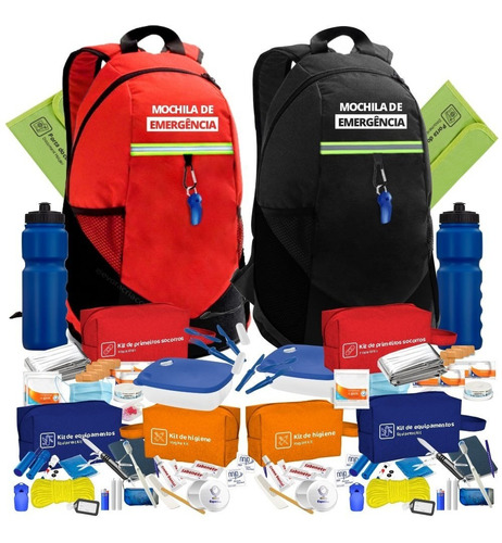 Mochilas De Emergência Évora - 3 Kits Completos