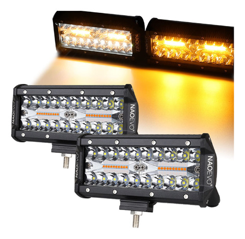 Naoevo Capsulas De Luz Led De 7 Pulgadas De 240 W, Color Bla