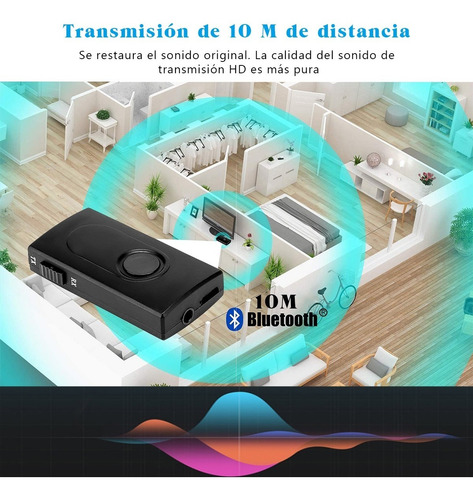 Imagen 6 de 7 de Transmisor Y Receptor Bluetooth 3.5mm Receptor De Audio