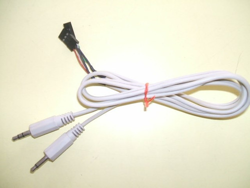 Cable 2 Plug 3,5 Conectar Sonido A Panel Frontal De La Pc