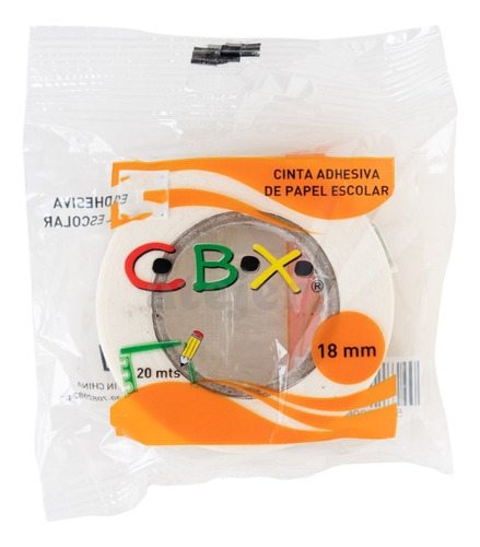Imagen 2 de 4 de Cinta De Papel Enmascarar - Marca Cbx De 18mm X 20 Metros