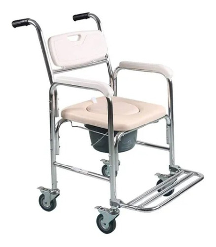 Silla Comodo Acojinada C/ Ruedas Y Descansapies Superconfort