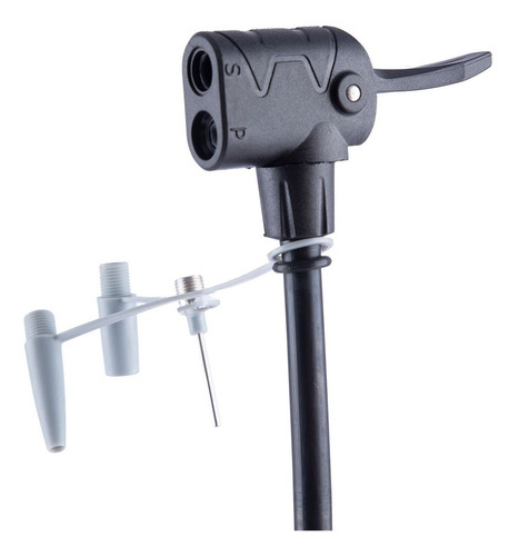 Imagen 6 de 10 de Inflador De Pie Crafters Con Manómetro Bicicleta + Multiuso-