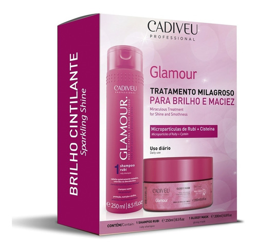 Cadiveu Glamour Tratamento Milagroso Kit Shampoo + Mascara