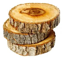 Comprar Bases De Madera Para Centros De Mesa Rústicas 5 Pza 15cm