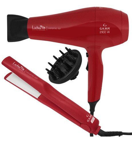 Kit Prancha E Secador De Cabelo Lichia 220v