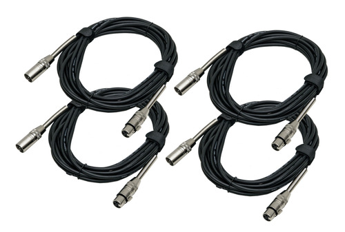 4 Cables Para Microfono Xlr O Canon 6m Calidad De Estudio