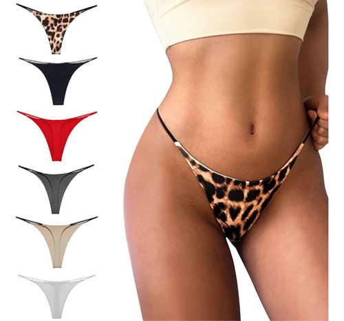 Tangas Bragas Sexy De Cintura Baja Para Mujer Pack De 6