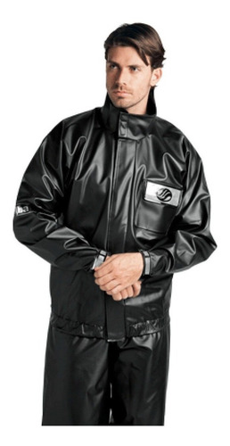 Capa / Conjunto De Chuva 100% Impermeável Moto Alba Europa Pvc Motoqueiro Motoboy C/ Gola Tamanhos P M G Gg Eg
