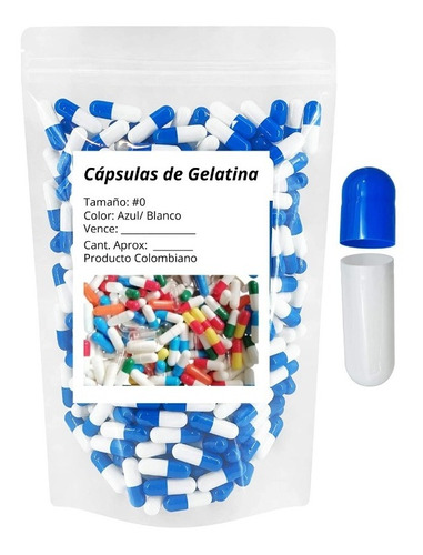 Capsulas Vacías De Gelatina #0 Paquete X 500 Unidades