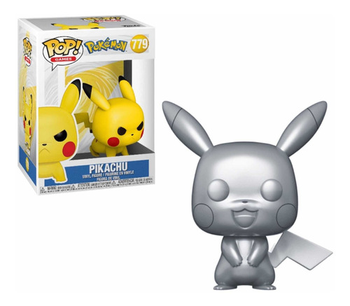 Funkos Pokemon (pika Amarillo + Pika Plateado) #779 Y #353