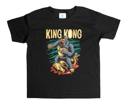 Remera Negra Niños King Kong R68