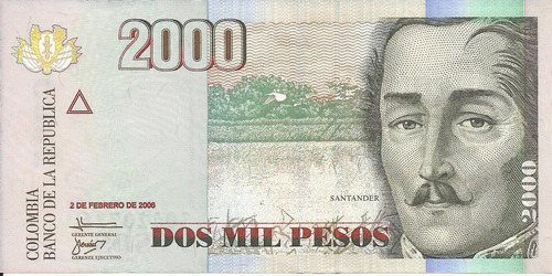 Colombia 2000 Pesos, 2 Febrero 2006