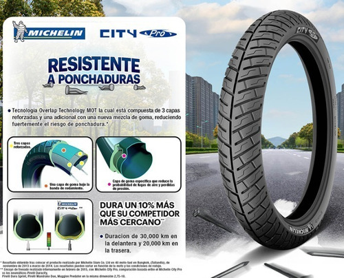 Imagen 4 de 8 de Llanta Trabajo Michelin City Pro 3.00 18 ( 90/90 18 )